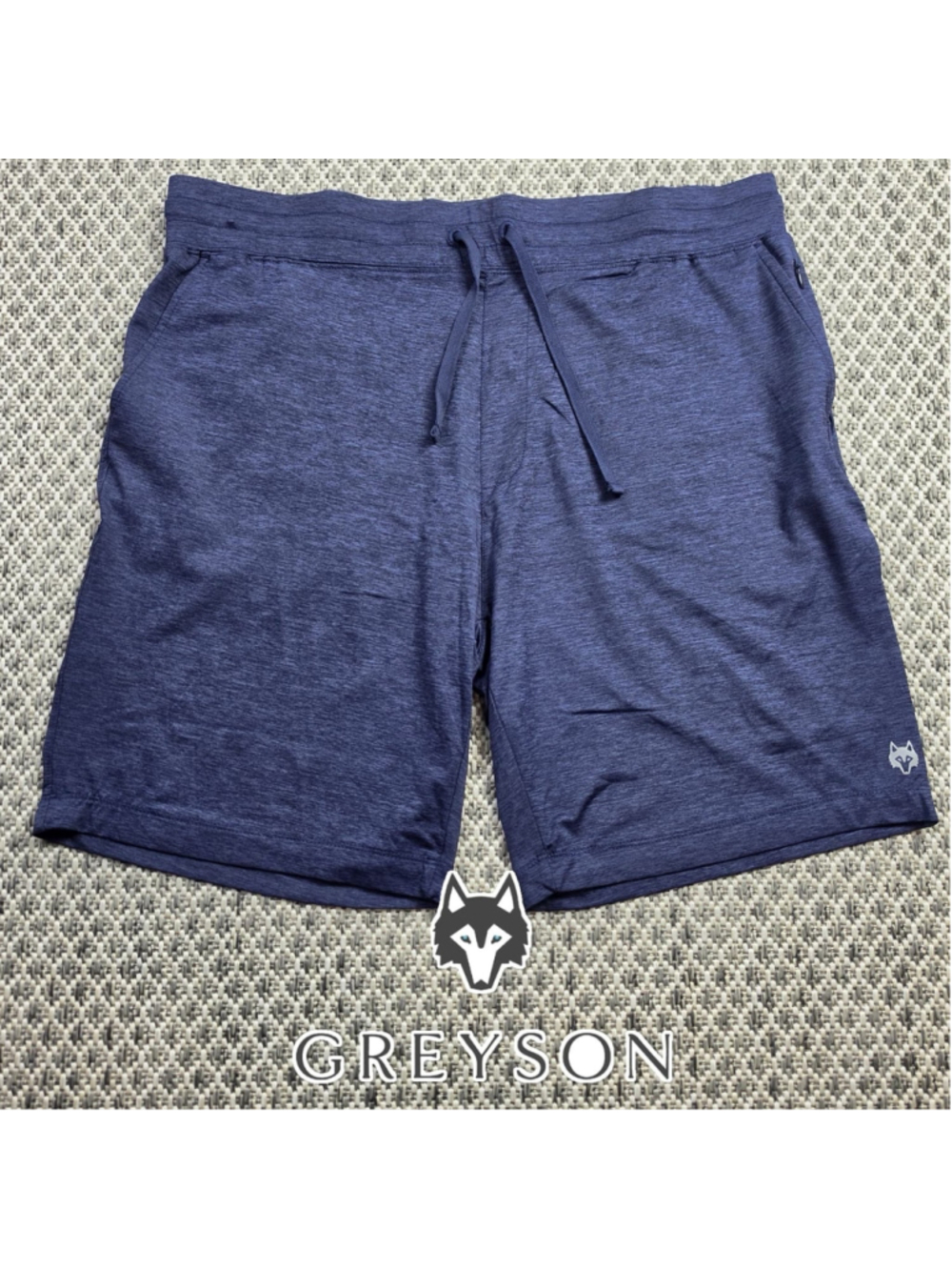 Greyson Guide Sport Shorts Mens Large Blue brrr Cooling Performance